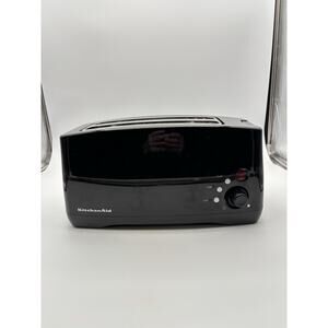 KitchenAid Long Slot Toaster 2 Slots Digital Toaster Black Mod KTT570WH0 TESTED